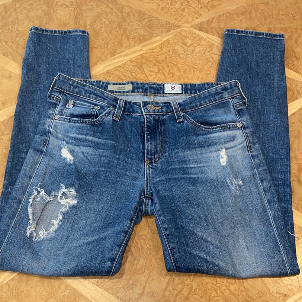 AG Adriano Goldschmied The Stilt Cigarette Leg Jeans Size 27 Made in USA